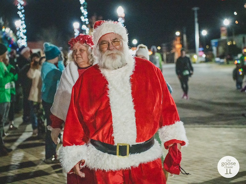 A participant dressed as Santa at a past Jingle event